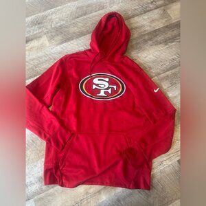 Nike Dri-Fit San Francisco 49ers hoodie, lined,  size LARGE, very good condition